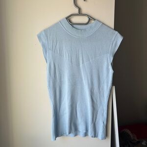 RW&CO Blue Sleeveless Ribbed Top Large